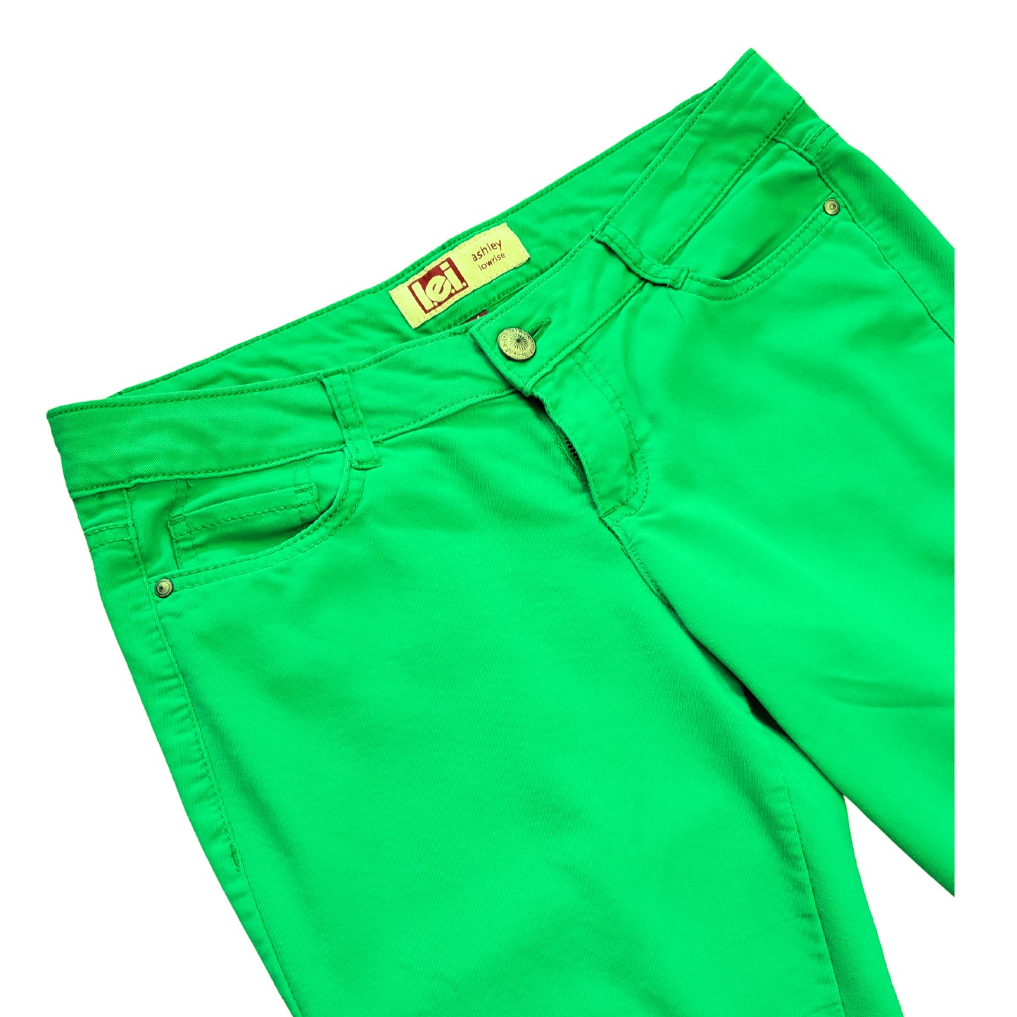 L.E.I. Glorious Green Skinny Capris, Size 11 Regular