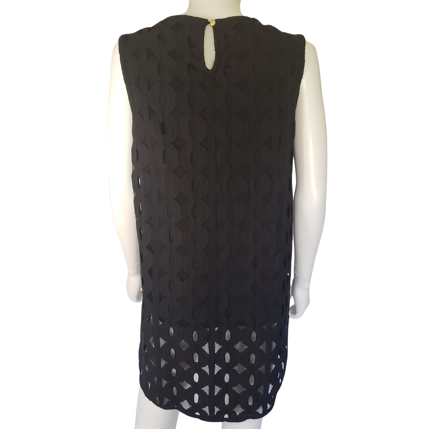 SUSAN GRAVER Black Crochet Lace Tank, Large