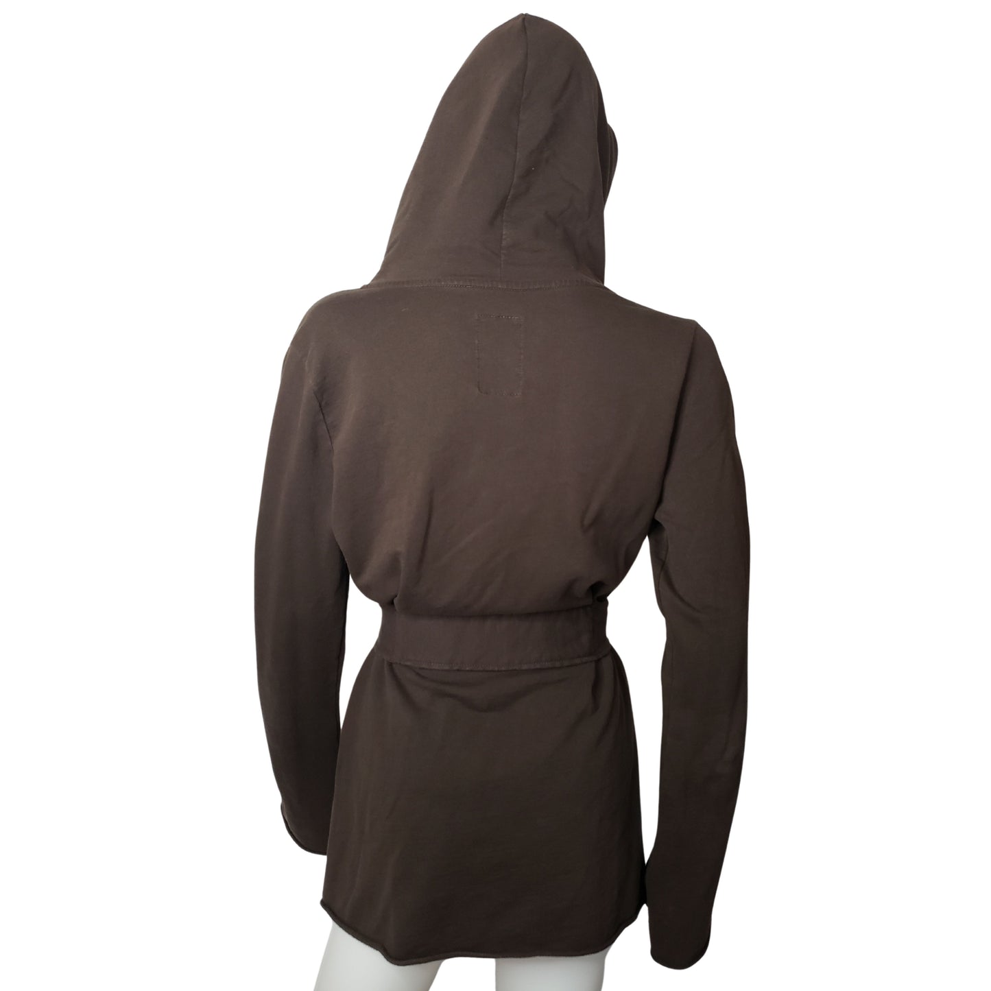 LUCKY BRAND Coffee Brown Robe-Wrap Long Sleeved Hoodie, Medium