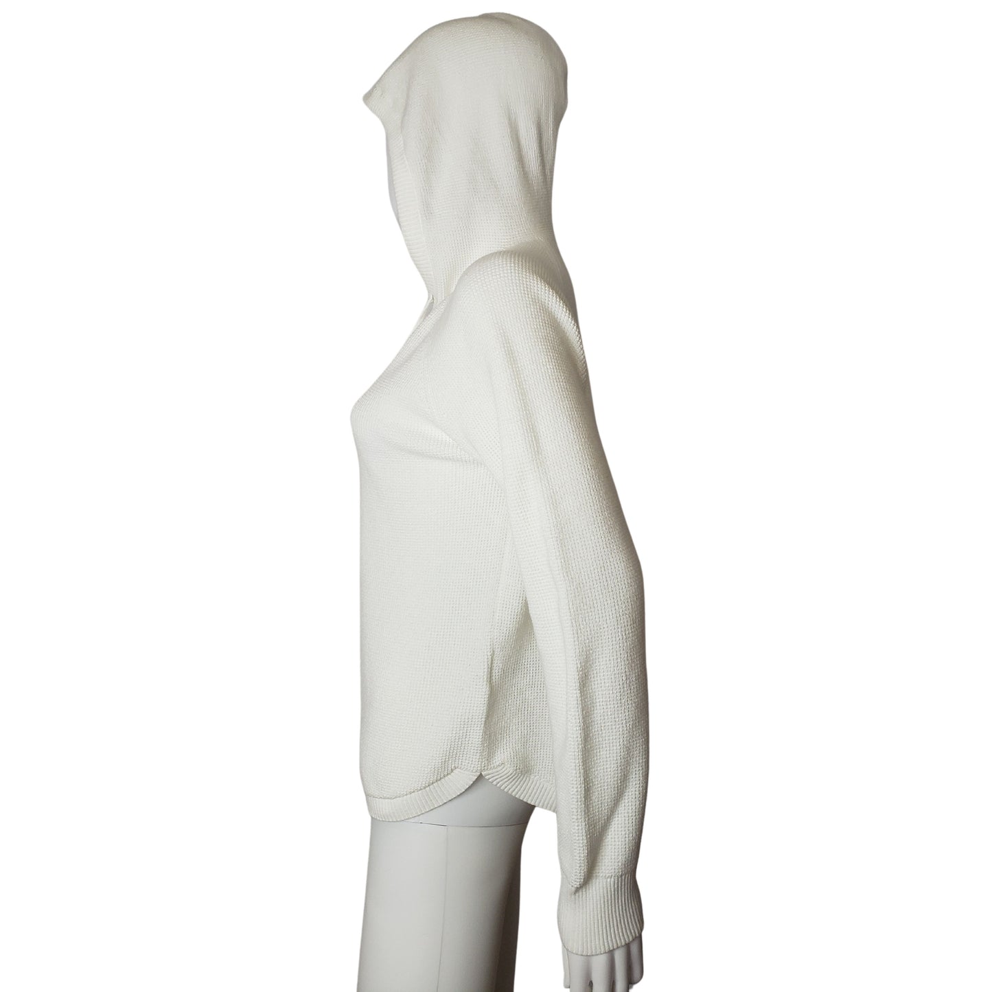 LAUREN by RALPH LAUREN Wonderful White Seed Stitched Hooded Sweater, XL