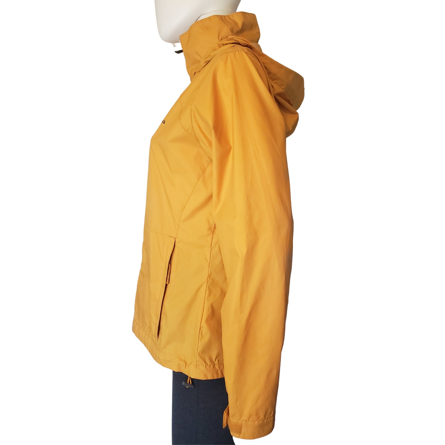 COLUMBIA Bright Mustard Yellow Windbreaker, Medium