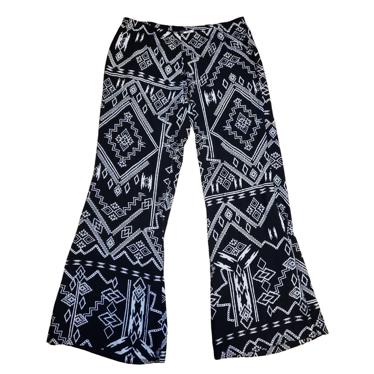 BILLABONG Southwest Patterned Flare Leg Pants, Large