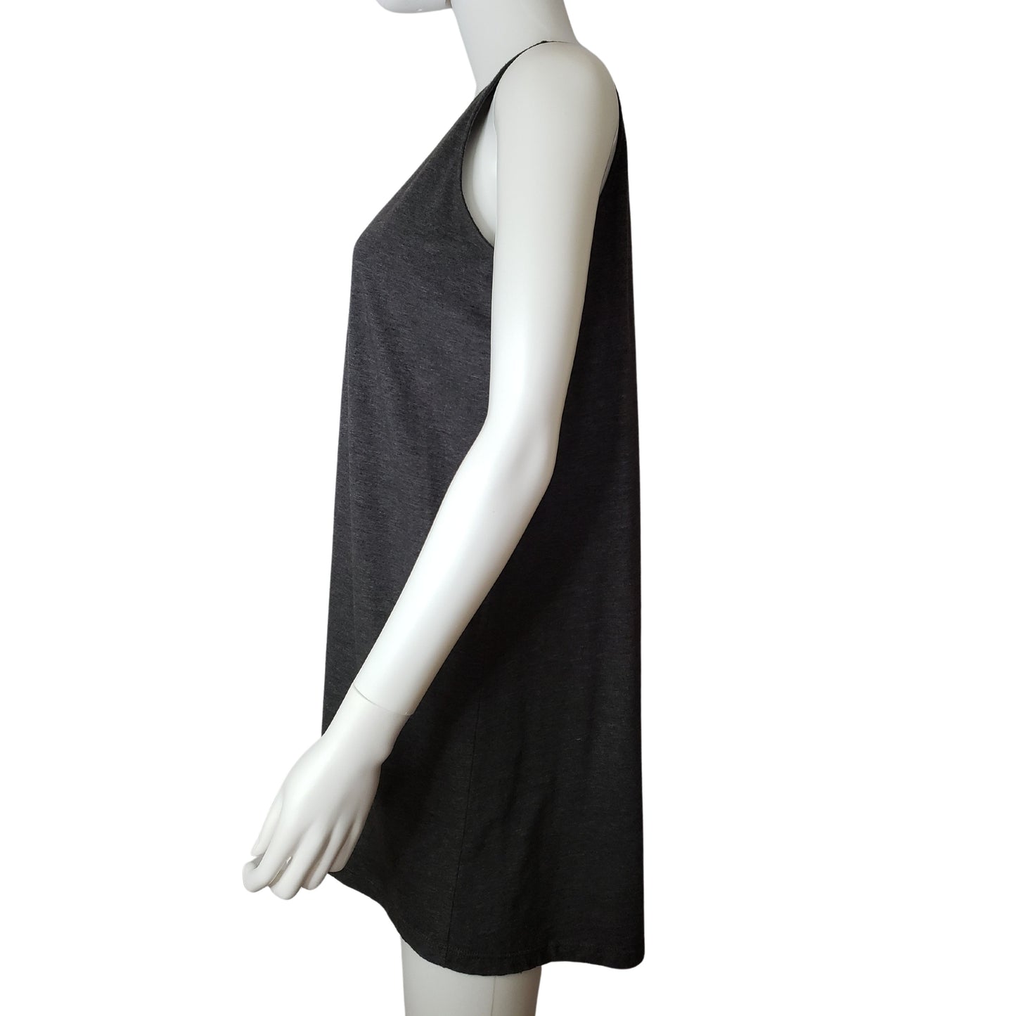 Dark Feathered Heather Gray Tank/Cover-Up, Medium