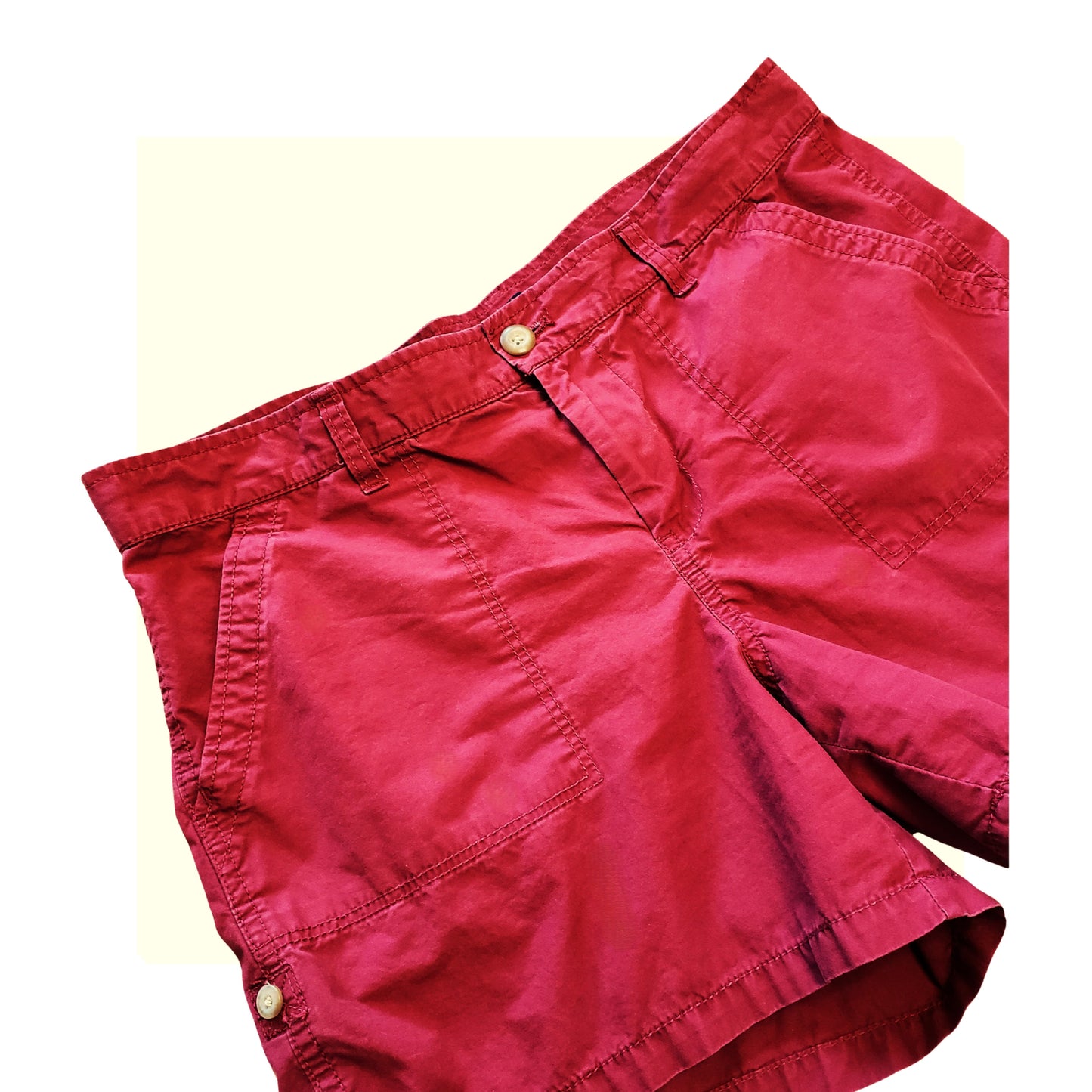 GAP Fire Brick Red Shorts with Adjustable Length, Size 10