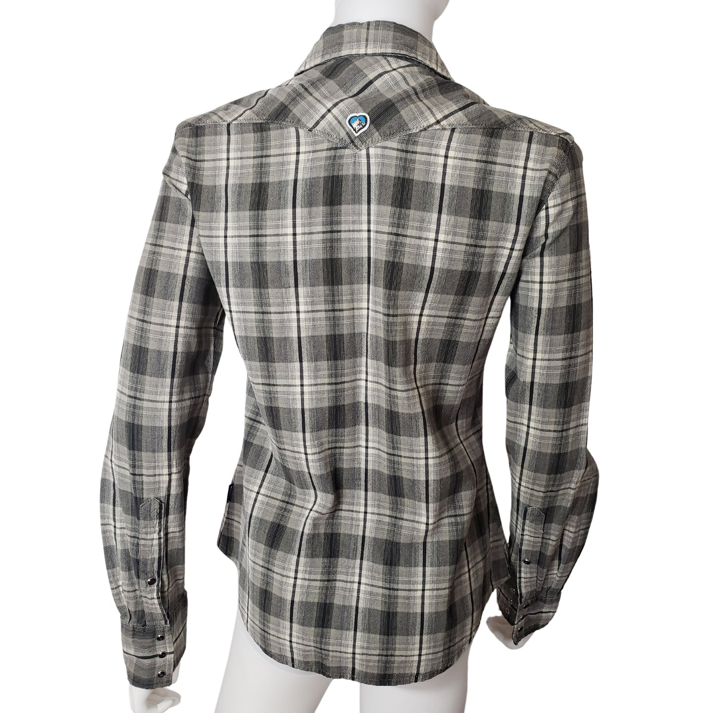 KUHL Picture Perfect Plaid Long Sleeve Button Up Collared Shirt, Small