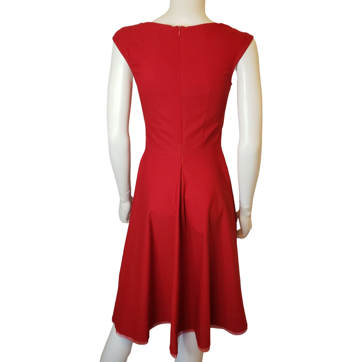 MUXXN 1950s Inspired Swing Party Dress with Cap Sleeves, Knee Length, Small Size 4