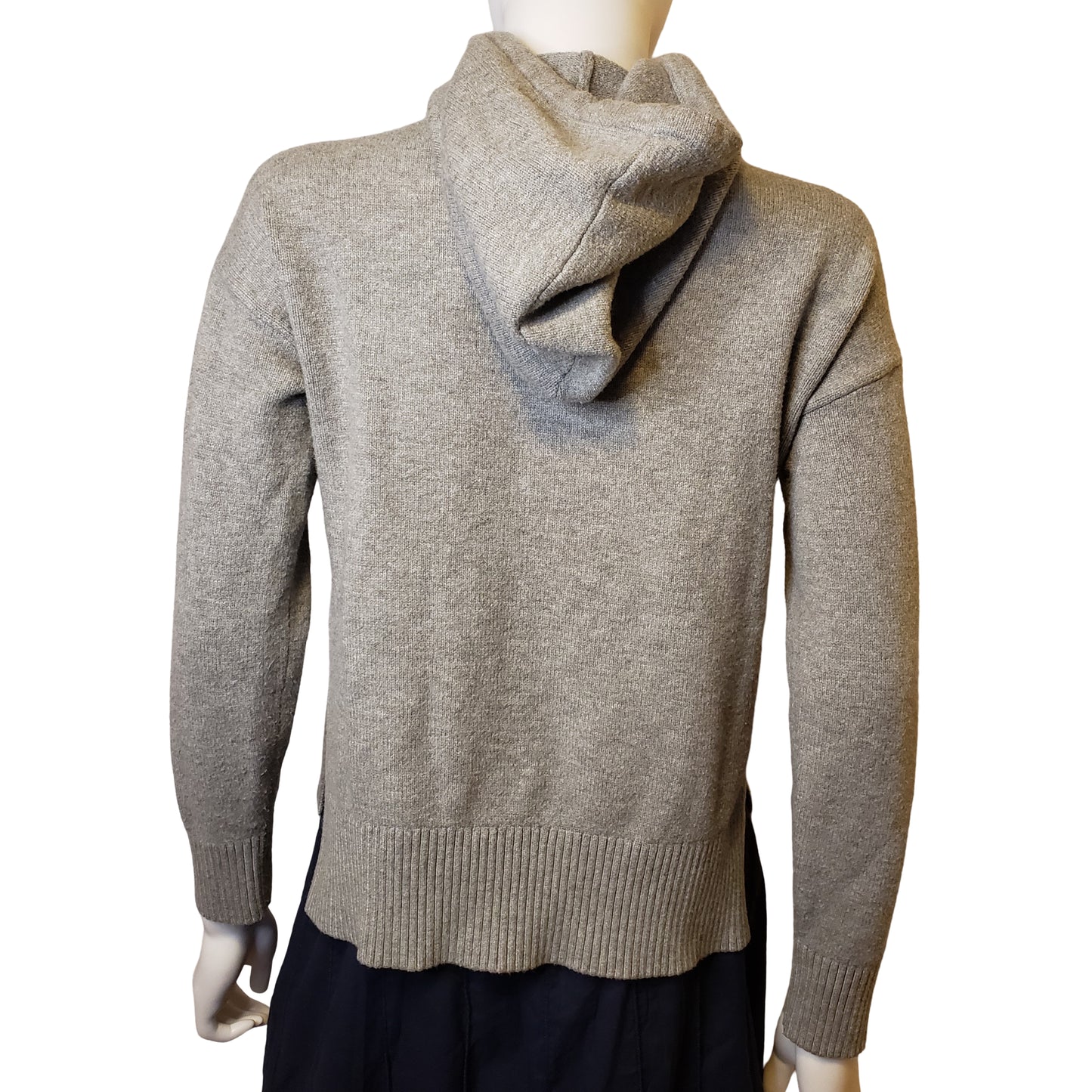 A NEW DAY Grabbin' Gray Sweater with Hoodie and Pockets, Small